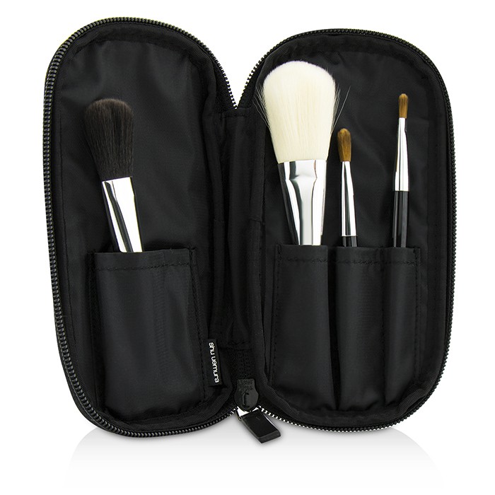 Shu Uemura Portable Brush Set (Face, Cheeks, Eye Shadow & Lips) 4pcs +1CaseProduct Thumbnail