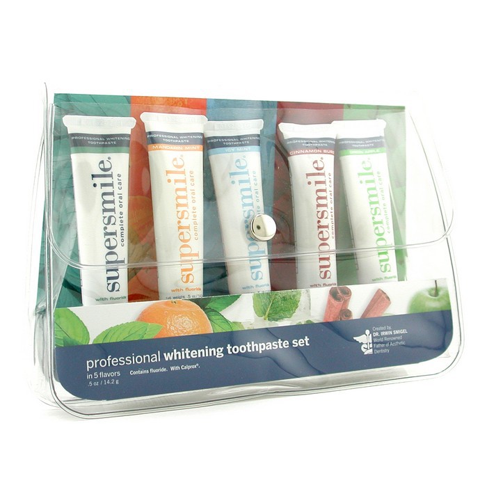 Supersmile Professional Whitening Toothpaste Set: Cinnamon + Green Apple + Icy Mint + Mandarin Mint + Original Mint 5pcsProduct Thumbnail
