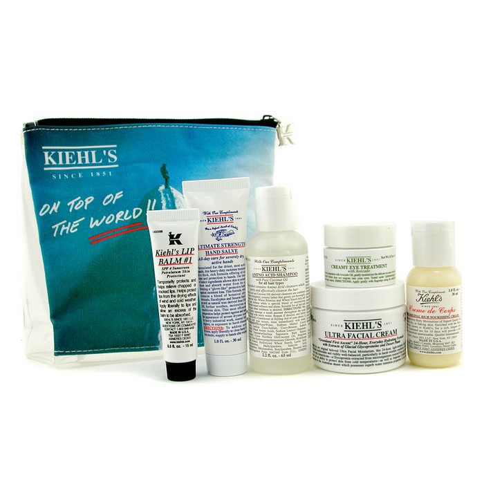 Kiehl's Kit The Extreme Moisture Survival: Shampoo + Creme + Hand Salve + Creme corporal + Bálsamo labial + Tratamento p/ os olhos + Nescessaire 6pcs+1bagProduct Thumbnail