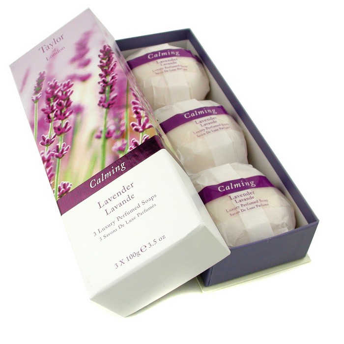 Taylor Of London Calming Lavender 3 Luxury Perfumed Soaps 3x100g/3.5ozProduct Thumbnail