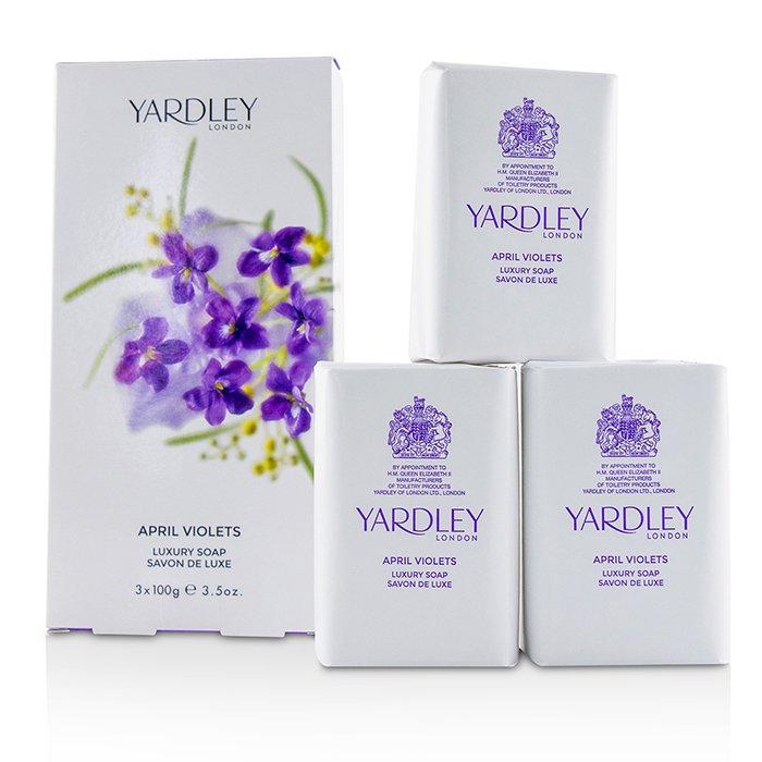 Yardley London April Violets Luxury Soap 3x100g/3.5ozProduct Thumbnail