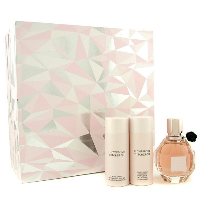 Viktor & Rolf Pachet Flowerbomb: Apă De Parfum Spray 50ml/1.7oz + Loțiune de Corp 50ml/1.7oz + Gel de Duș 50ml/1.7oz 3 pcsProduct Thumbnail