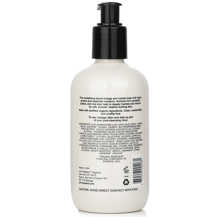 John Masters Organics Body Milk With Blood Orange & Vanilla 236ml/8ozProduct Thumbnail