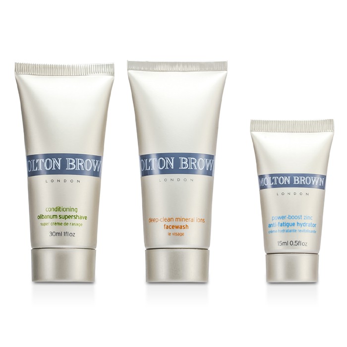 Molton Brown 摩頓布朗 煥發黑椒旅行裝: 黑椒沐浴露+ 柑橘沐浴露+ 礦物離子潔面乳+ 乳香剃鬚霜 + 抗疲勞補水霜 +煥發黑椒淡香水噴霧 + 包 6件+1包Product Thumbnail