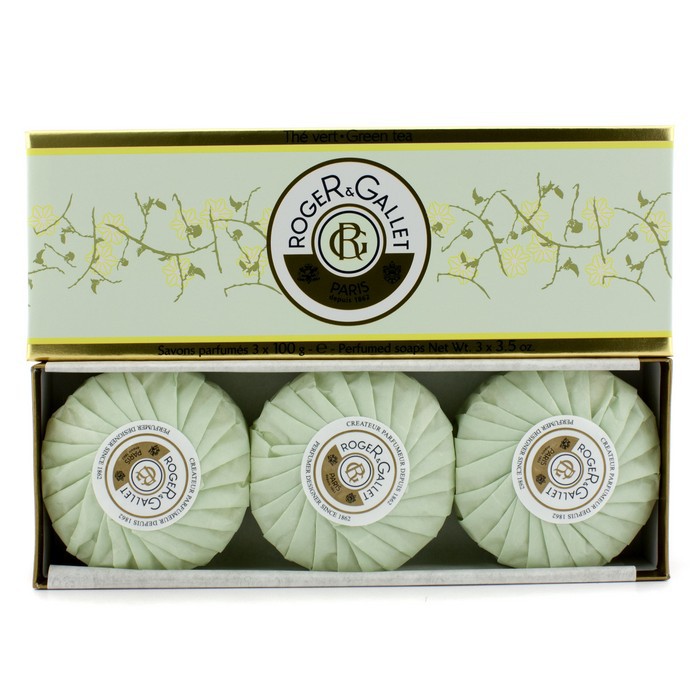Roger & Gallet Green Tea (The Vert) Набор Парфюмированного Мыла 3x100g/3.5ozProduct Thumbnail