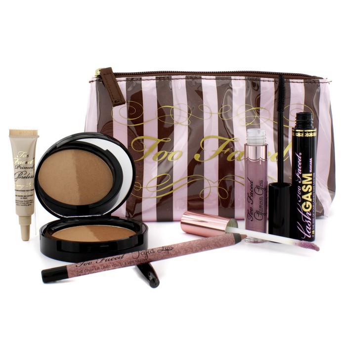 Too Faced Poolside Primping Sexy Summer Makeup Collection (1xLip Gloss, 1xMascara, 1xLip Liner, 1xBronzer, 1xFace Primer, 1xBag) 5pcs+1bagProduct Thumbnail