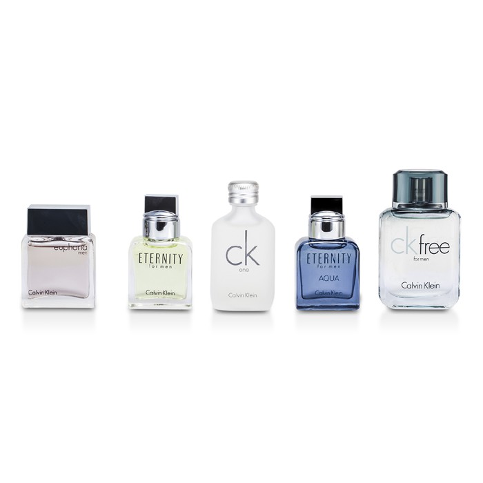Calvin Klein Deluxe Travel Collection: Eternity 10ml + Euphoria 10ml + CK Free 10ml + Eternity Aqua 10ml + CK One 5pcsProduct Thumbnail