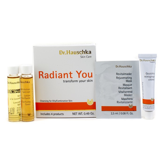 Dr. Hauschka Radiant You Kit (Oily/Combination): Cleansing Cream + Clarifying Toner + Lavender Bath + Rejuvenating Mask 4pcsProduct Thumbnail