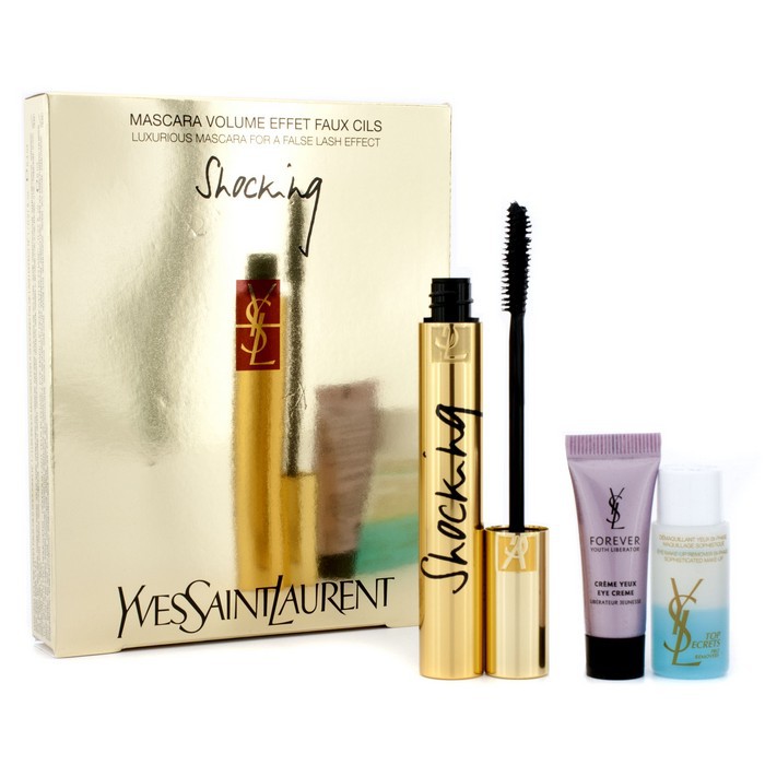 Yves Saint Laurent Mascara Volume Effet Faux Cils Shocking Set: (1x Mascara, 1x Eye Creme, 1x Eye Makeup Remover) 3pcsProduct Thumbnail