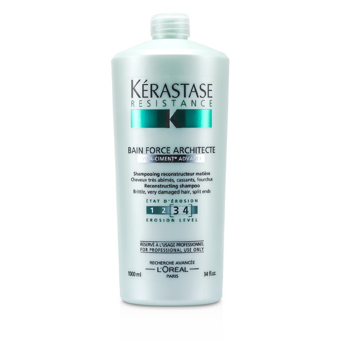 Kerastase Resistance Bain Force Architecte Reconstructing Shampoo (For Brittle, Very Damaged Hair, Split Ends) 1000ml/34ozProduct Thumbnail