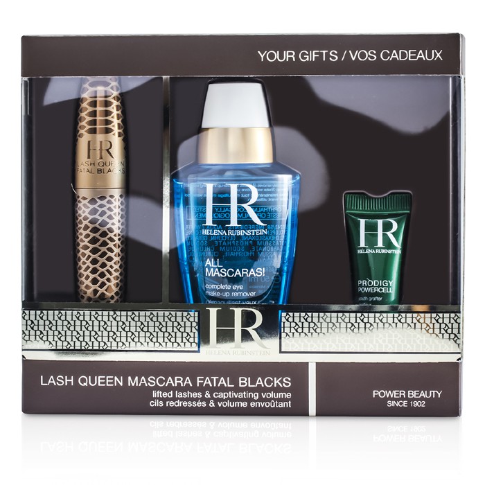 Helena Rubinstein Lash Queen Fatal Blacks Mascara Set: Mascara 7.2ml/0.24oz + Prodigy Powercell 3ml/0.1oz + MakeUp Remover 50ml/1.69oz 3pcsProduct Thumbnail