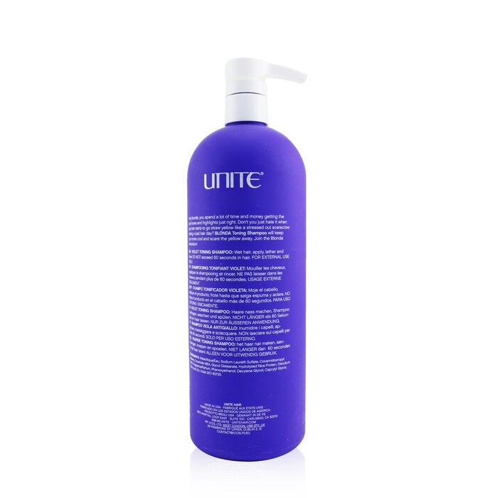 Unite - BLONDA Toning Shampoo (Violet Toning Shampoo) 1000ml/ -  Blonde/ Silver Hair | Free Worldwide Shipping | Strawberrynet AMEN