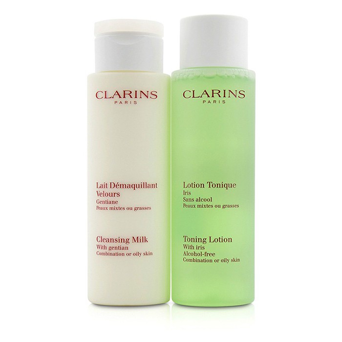 Clarins Cleansing Duo (Combination/Oily Skin): Cleansing Milk 200ml/7oz + Toning Lotion 200ml/6.8oz 2pcsProduct Thumbnail