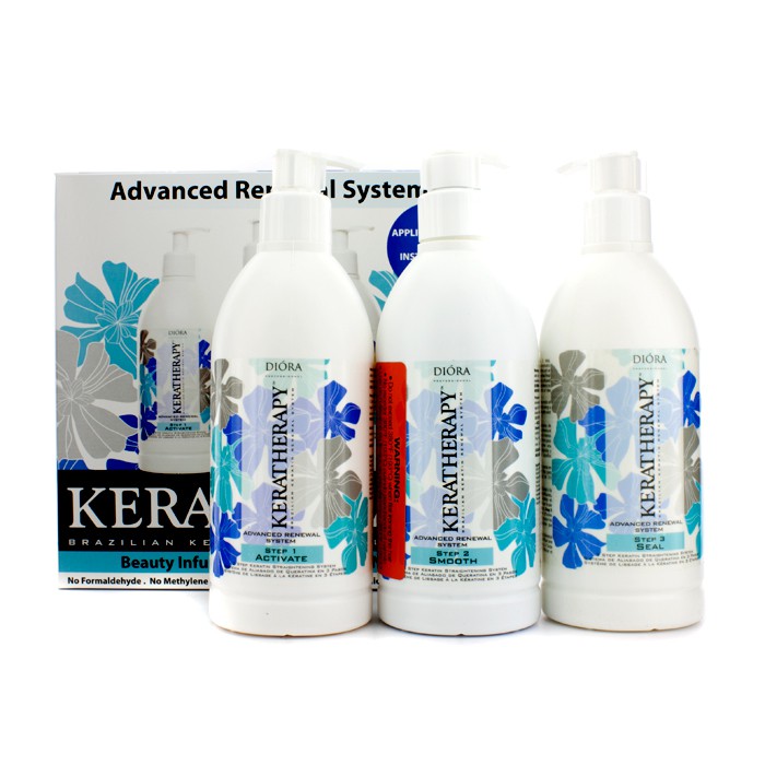 Keratherapy Advanced Renewal System Kit: Activate 500ml/16.9oz + Smooth 500ml/16.9oz + Seal 500ml/16.9oz + DVD 3pcs +1 DVDProduct Thumbnail