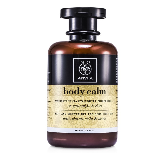 Apivita Body Calm Bath And Shower Gel with Olive & Chamomile (For Sensitive Skin) 300ml/10.2ozProduct Thumbnail