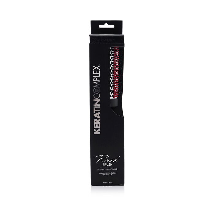 Keratin Complex Ceramic Technology Nano-Sliver Ions Heat Resistant Ceramic+Ionic Round Brush (3 Inch) 1pcProduct Thumbnail
