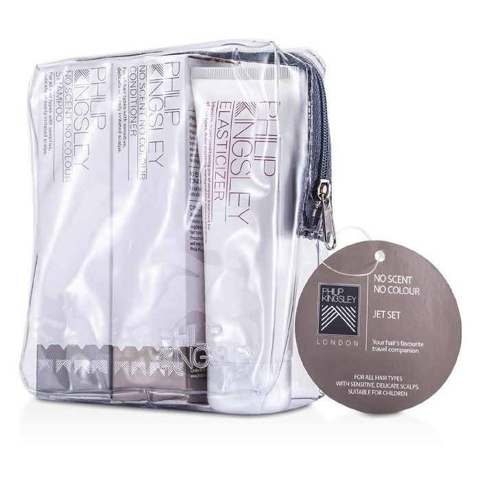 Philip Kingsley No Scent No Colour Jet Set: Shampoo 75ml + Conditioner 75ml + Elasticizer 75ml 3pcsProduct Thumbnail