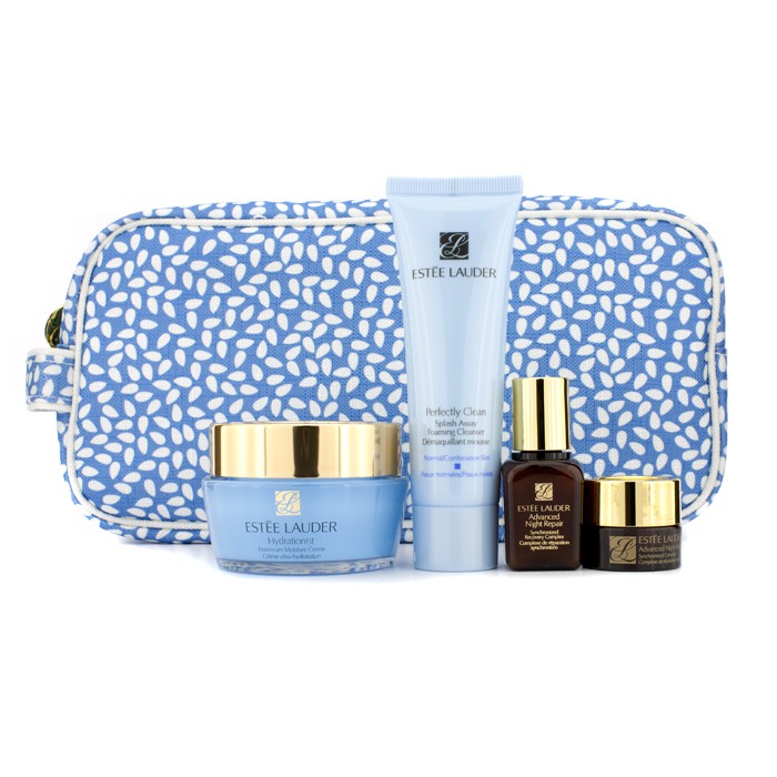 Estee Lauder Youth-Infusing Hydration Essentials Set: Cream 50ml + Cleanser 50ml + Advanced Night Reapir 15ml + Advanced Night Repair Eyes 5ml + Bag 4pcs+1bagProduct Thumbnail