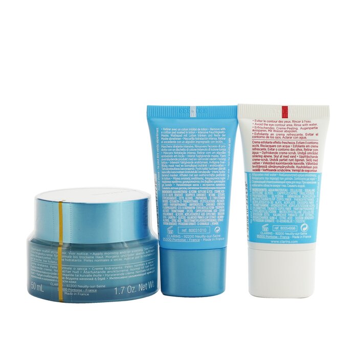Clarins Hydration Essentials Gift Set: Hydra-Essentiel Silky Cream 50ml+ Fresh Scrub 15ml+ SOS Hydra Mask 15ml+ Pouch (Unboxed) 3pcs+1pouchProduct Thumbnail