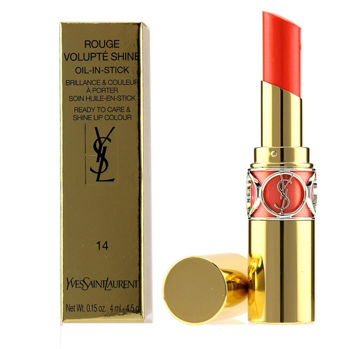 YSL rouge Volupte Shine 14. YSL 14 помада.