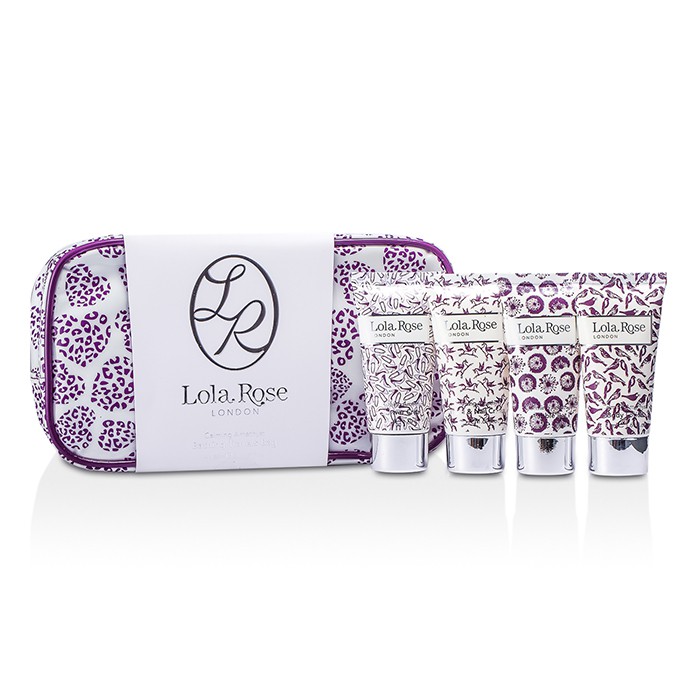 Lola Rose Calming Amethyst Travel Set: Shower Cream + Body Lotion + Hand & Nail Cream + Bubble Bath + Bag 4pcs+1bagProduct Thumbnail