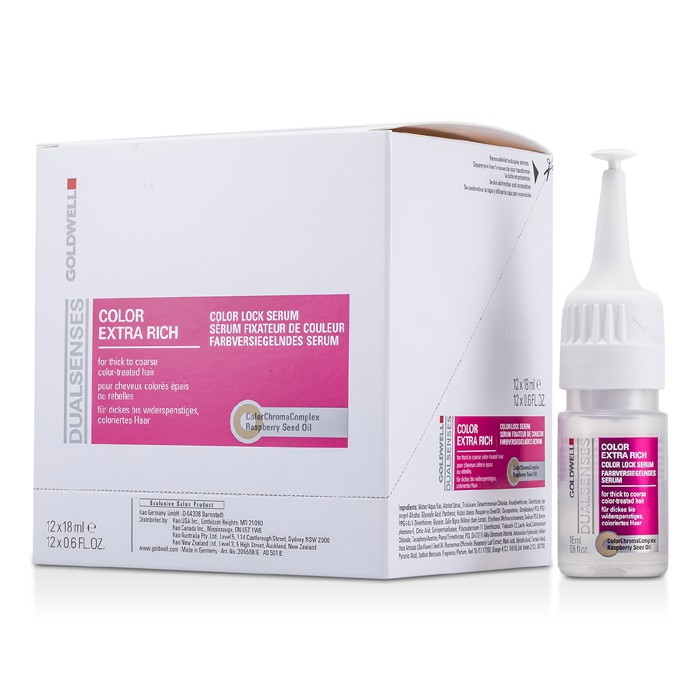 Goldwell Dual Senses Color Extra Rich Color Lock Serum (For Thick to Coarse Color-Treated Hair) 12x18ml/0.6ozProduct Thumbnail