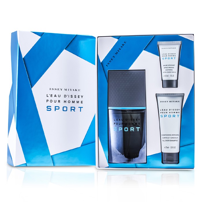Issey Miyake L'Eau d'Issey Pour Homme Sport Coffret: Eau De Toilette Spray 100ml/3.3oz + All Over Shampoo 75ml/2.5oz + After Shave Balm 30ml/1oz 3pcsProduct Thumbnail