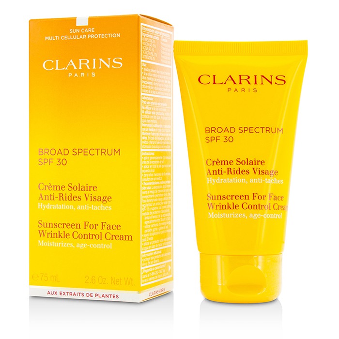Clarins Przeciwzmarszczkowy krem do opalania Sunscreen for Face Wrinkle Control Cream Broad Spectrum SPF 30 75ml/2.6ozProduct Thumbnail