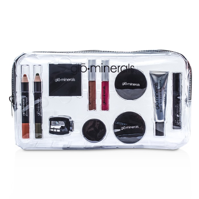 GloMinerals Red Carpet Collection: (1xBase, 1xPowder, 1xBlush, 2xEye Pencil, 1xShadow Quad, 1xMascara, 1xLip Balm,.....) 12pcsProduct Thumbnail