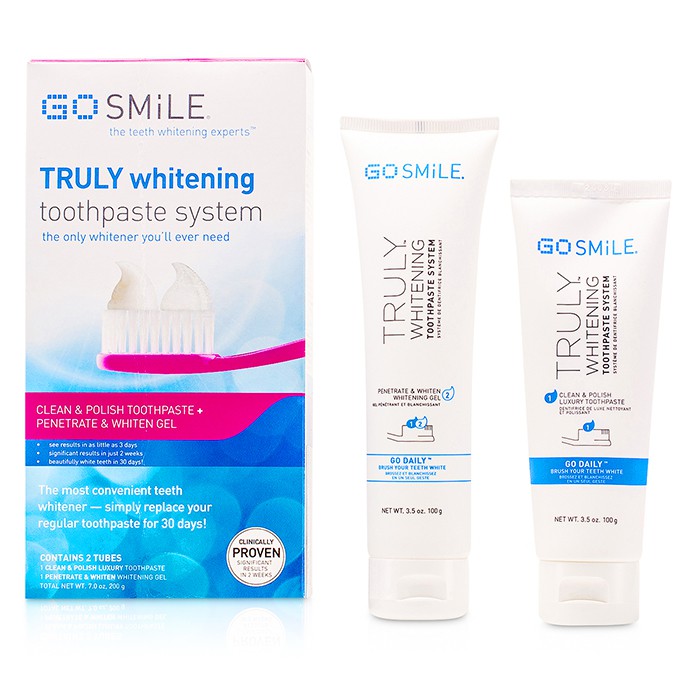 GoSmile Truly Whitening Toothpaste System: Toothpaste 100ml + Whitening Gel 100ml 2pcsProduct Thumbnail