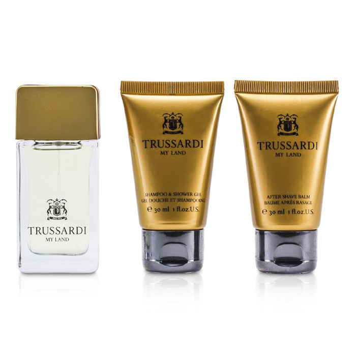 Trussardi My Land Coffret: Eau De Toilette Spray 30ml/1oz + Shower Gel 30ml/1oz + After Shave Balm 30ml/1oz 3pcsProduct Thumbnail