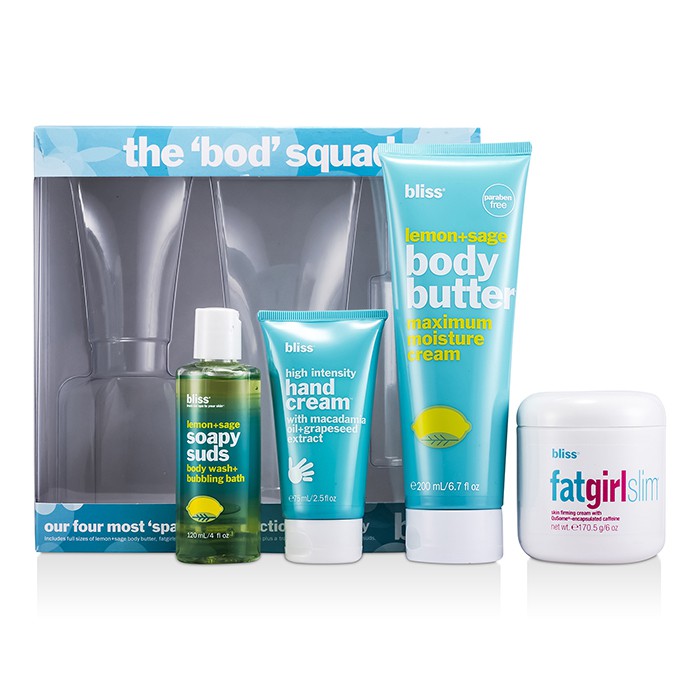 Bliss The Bod Squad Set: Body Butter 200ml + Soapy Suds 120ml + Fat Girl Slim 170.5g + Hand Cream 75ml 4pcsProduct Thumbnail