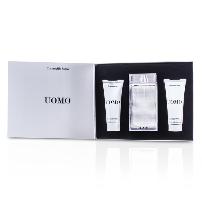Ermenegildo Zegna Uomo Coffret: Eau De Toilette Spray 100ml/3.4oz + After Shave Balm 100ml/3.4oz + Hair & Body Wash 100ml/3.4oz 3pcsProduct Thumbnail