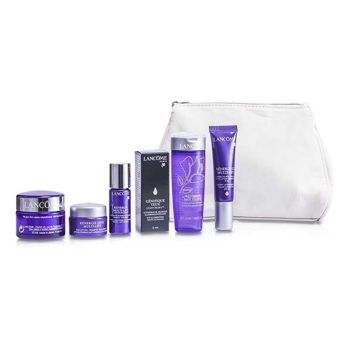 Lancome Renergie Multi-Lift مجموعة السفر: لوشن التجميل + كريم مضاد للتجاعيد + مصحح اللون + مركز كثيف + كريم عيون + منشط العيون + حقيبة 6pcs+1bagProduct Thumbnail