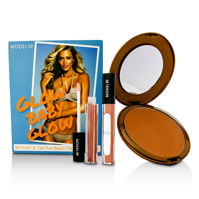 ModelCo Glow Baby Glow (1x Glow Summer Bronze Powder, 2x Shine Ultra Lip Gloss) 3pcsProduct Thumbnail
