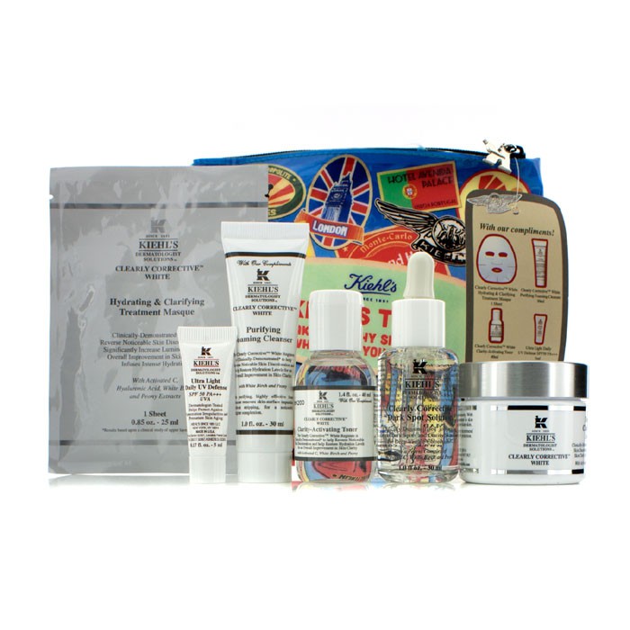 Kiehl's Clearly Corrective White Set: Clarifying Cream + Toner + Cleanser + Masque + UV Defense SPF 50 + Bag 6pcs+1bagProduct Thumbnail