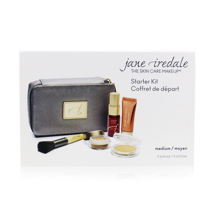 Jane Iredale Starter Kit (6 Pieces): 1xPrimer & Brighter, 1xLoose Mineral Powder, 1xMineral Foundation 6pcsProduct Thumbnail