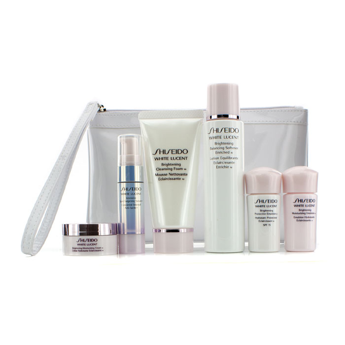 시세이도 Shiseido 화이트 루센트 세트: 클렌징 폼 50ml + 소프트너 75ml + 세럼 9ml + 에멀전 15ml + 에멀전 SPF 15 15ml + 크림 18ml + 파우치 6제품+파우치Product Thumbnail