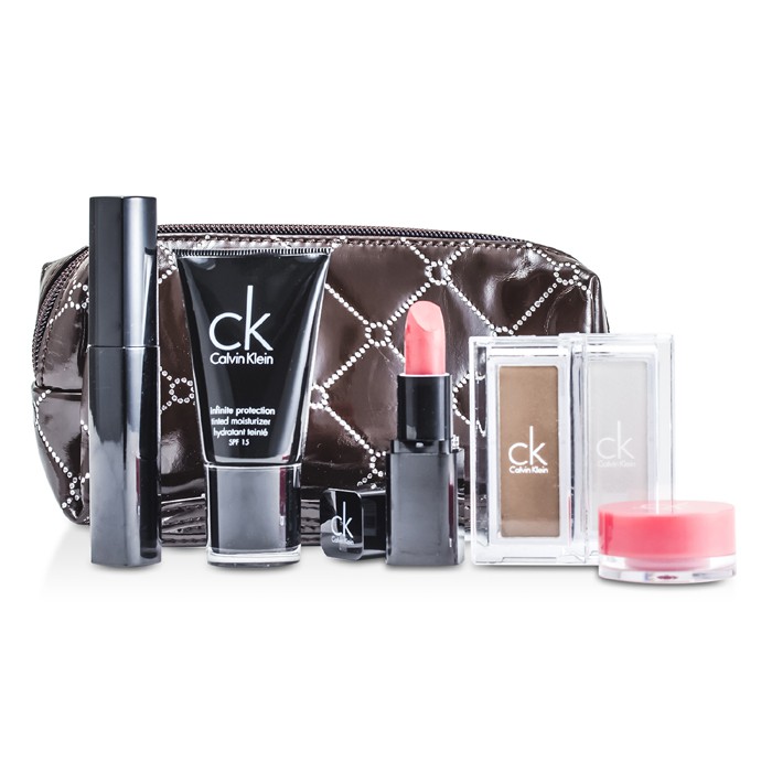 Calvin Klein MakeUp Set With Brown Cosmetic Bag (1xTinted Moisturizer, 1xMascara, 2xEyeshadow, 1xLipstick, 1xLip Gloss, 1xCosmetic Bag) 6pcs+1bagProduct Thumbnail