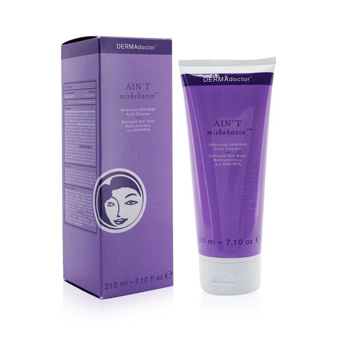 DERMAdoctor Ain't Misbehavin' Medicated AHA/BHA Acne Cleanser (For Oily, Blemish-Prone or Combination Skin) 210ml/7ozProduct Thumbnail