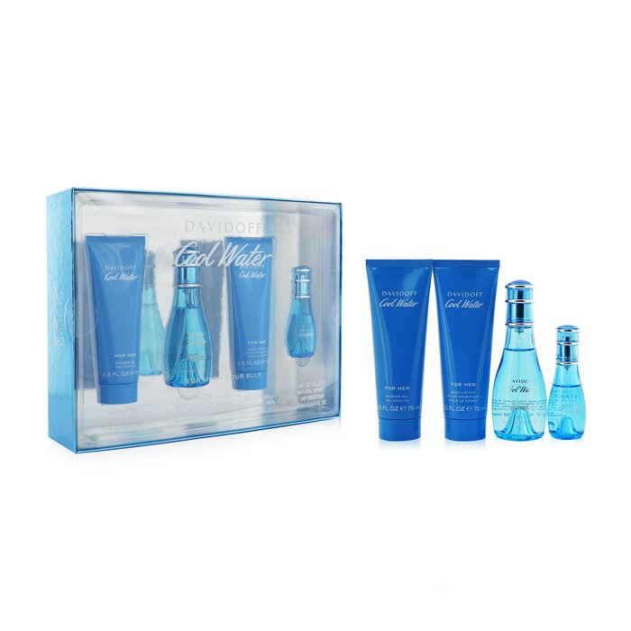Davidoff Cool Water Coffret: Eau De Toilette Spray 50ml/1.7oz + Eau De Toilette Spray 15ml/0.5oz + Body Lotion 75ml/2.5oz + Shower Gel 75ml/2.5oz 4pcsProduct Thumbnail