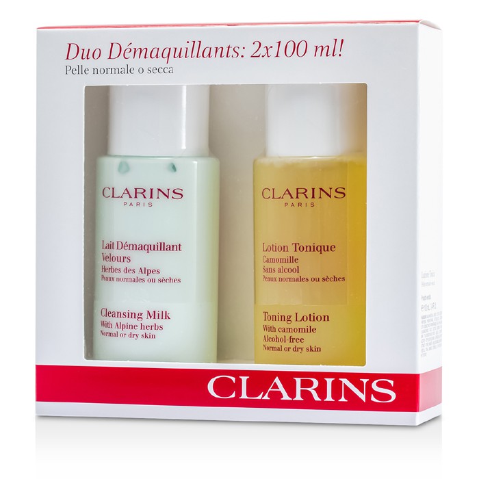 Clarins Cleansing Duo (Normal/ Dry Skin): Cleansing Milk 100ml + Toning Lotion 100ml 2x100ml/3.4ozProduct Thumbnail
