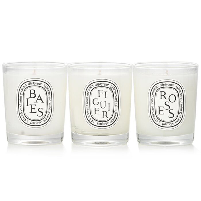 Diptyque Mini Candle Coffret: (Baies, Figuier, Roses) 3x 70g/2.4ozProduct Thumbnail