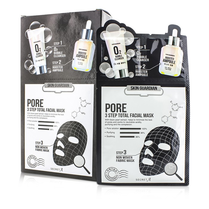 Secret A Skin Guardian 3 Step Total Facial Mask Kit - Pore 10x29ml/0.98ozProduct Thumbnail