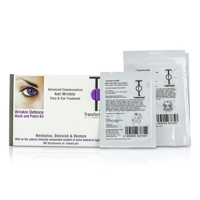 Transformulas Wrinkle Defence Маска и Пластири Комплект: 1x Маска за Лице, 1x Пластири за Очи 2pcsProduct Thumbnail