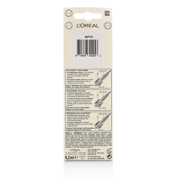 L'Oreal Volume Million Lashes Mascara 9.2ml/0.31ozProduct Thumbnail