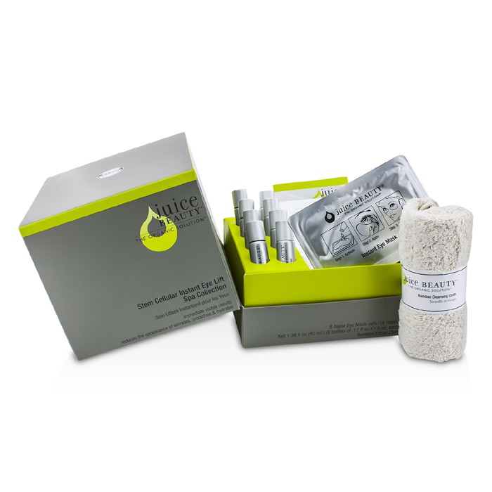 Juice Beauty Stem Cellular Instant Eye Lift Spa Collection: Algae Eye Mask + Activator + Bamboo Facial Cloth 17pcsProduct Thumbnail