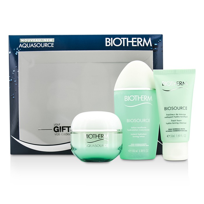 Biotherm Aquasource Set (N/C Skin): Aquasource Gel + Biosource Cleanser + Biosource Lotion + Body Milk + Eye Revitalizer 5pcsProduct Thumbnail
