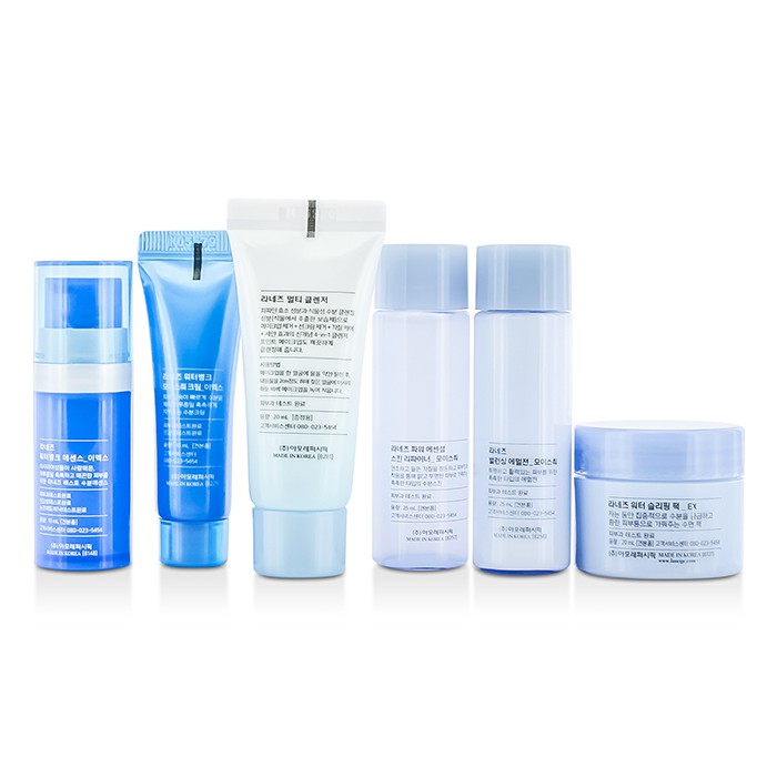 Laneige Travel Set: Cleanser20ml + Skin Refiner25ml + Emulsion25ml + Bank Essence10ml + Moisture Cream10ml + Sleep Pack15ml 6pcs+1bagProduct Thumbnail