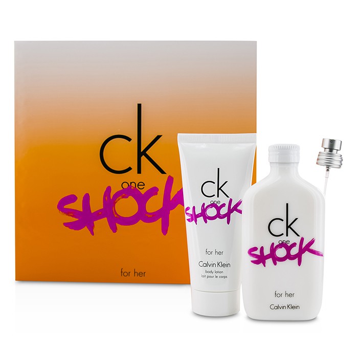 Calvin Klein CK One Shock For Her Coffret: Eau De Toilette Spray 100ml/3.4oz + Body Lotion 100ml/3.4oz 2pcsProduct Thumbnail